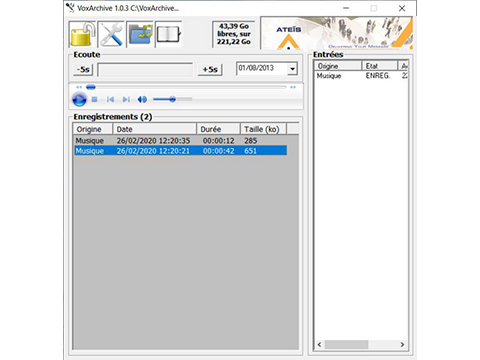 Logiciel d'Archivage de Flux Audio sur Réseau IP
