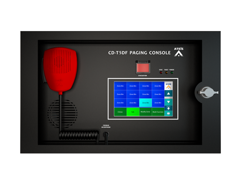 Wandmontierte Touchscreen-Durchsagekonsole