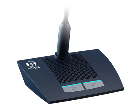 Compact Agent Desktop Console for Digital Counter Intercom